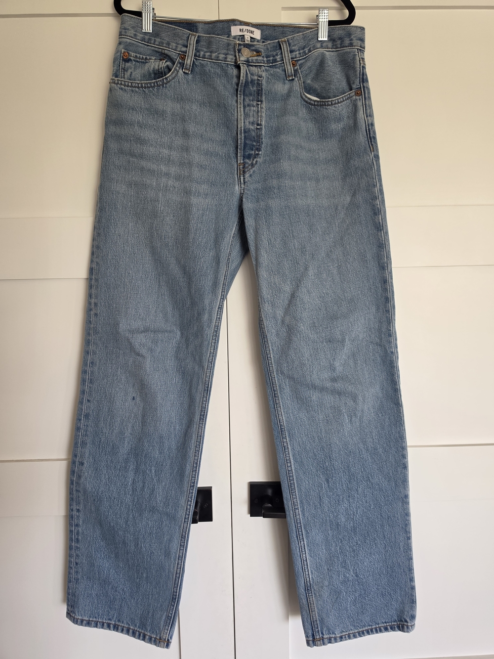 Re/Done Originals Long Loose Light Blue Jeans